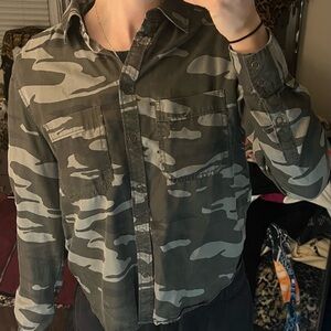 Express Camouflage Button Up Shirt
